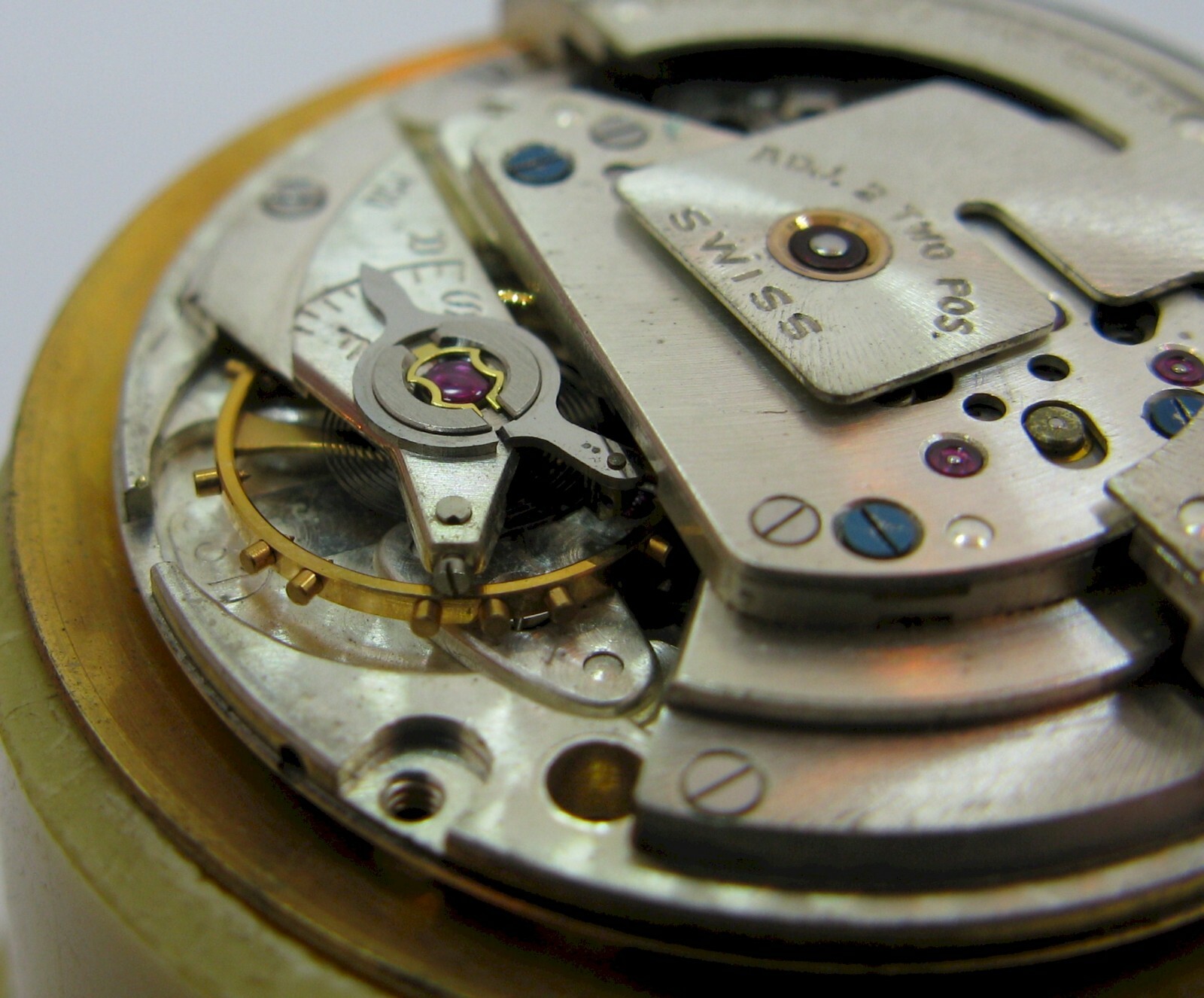 Movado kingmatic 531 28 j. 2 adj. automatic watch movement & dial for parts …