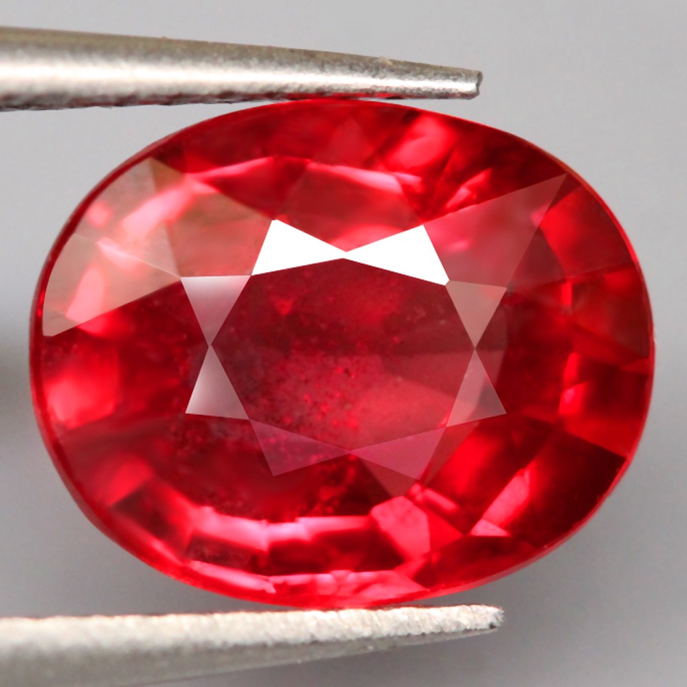 2.52Ct. Natural Red Sapphire Oval Normal Heated Songea Tanzania Gemstone Rare!