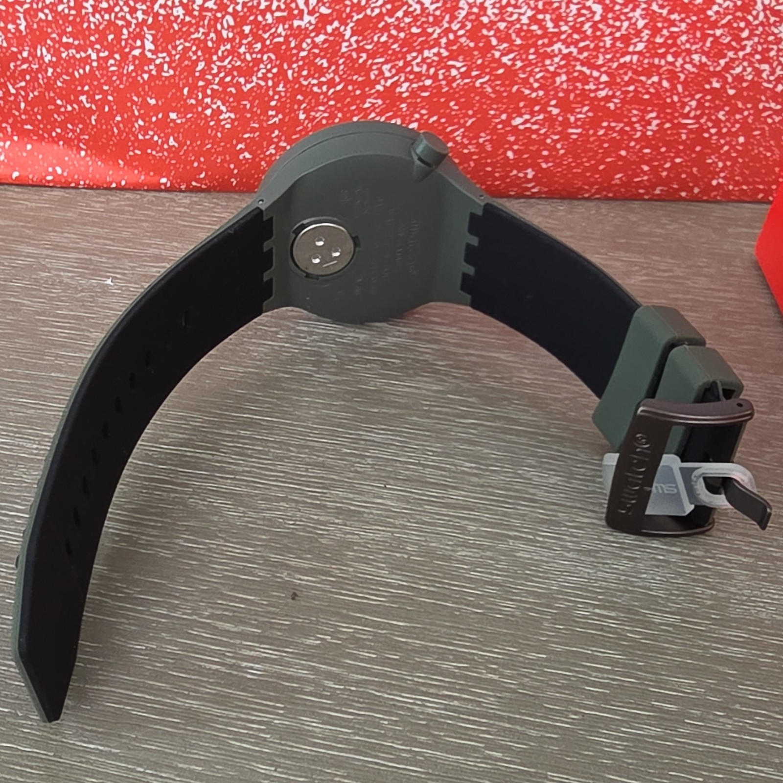 Swatch Big Bold Quartz 47mm Green/Black Silicone w/ Box
