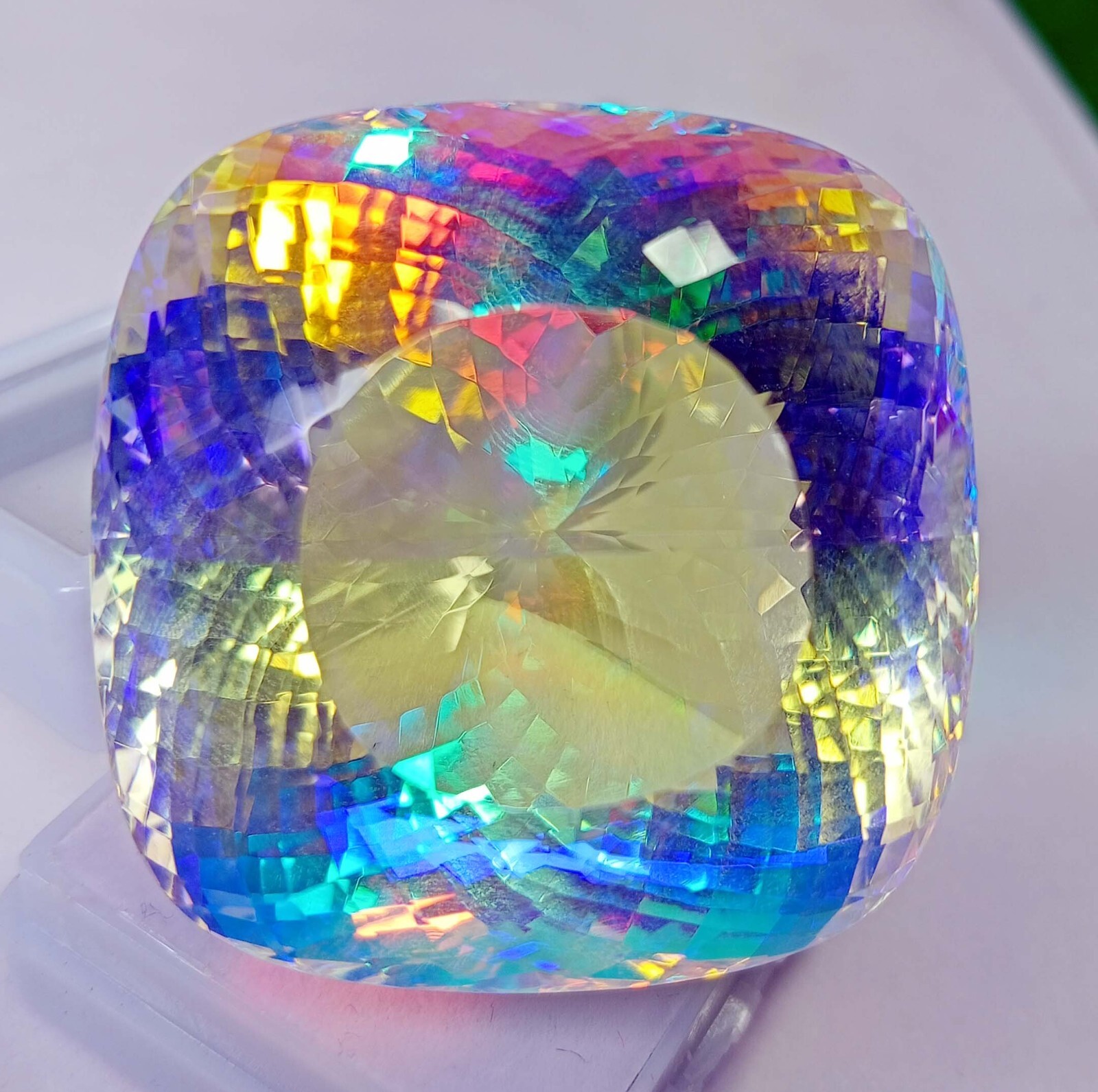 Mystic Topaz EGL Certified Cushion Cut 220.75 Ct Natural Loose Gemstone KH456
