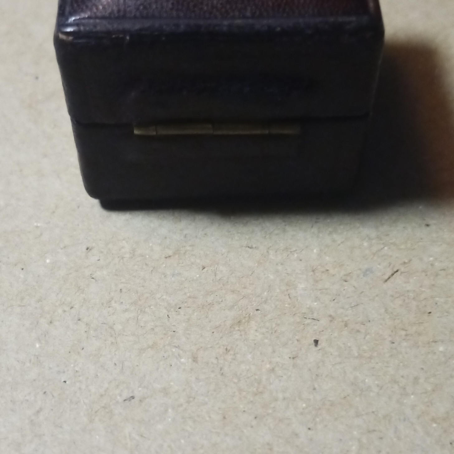 Antique Leather Ring Box Customized For The Little Brown Jug. One Of A Kind