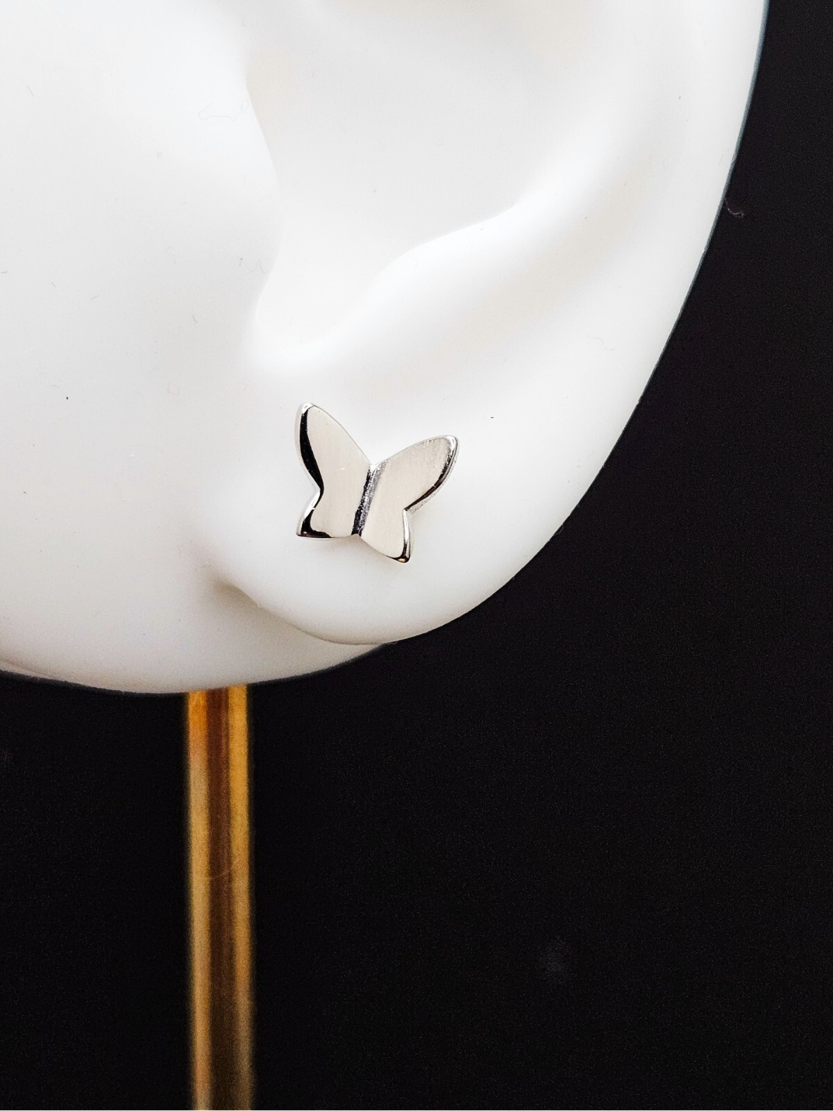 Butterfly Gold Plated Sterling Silver Dainty Stud Earrings