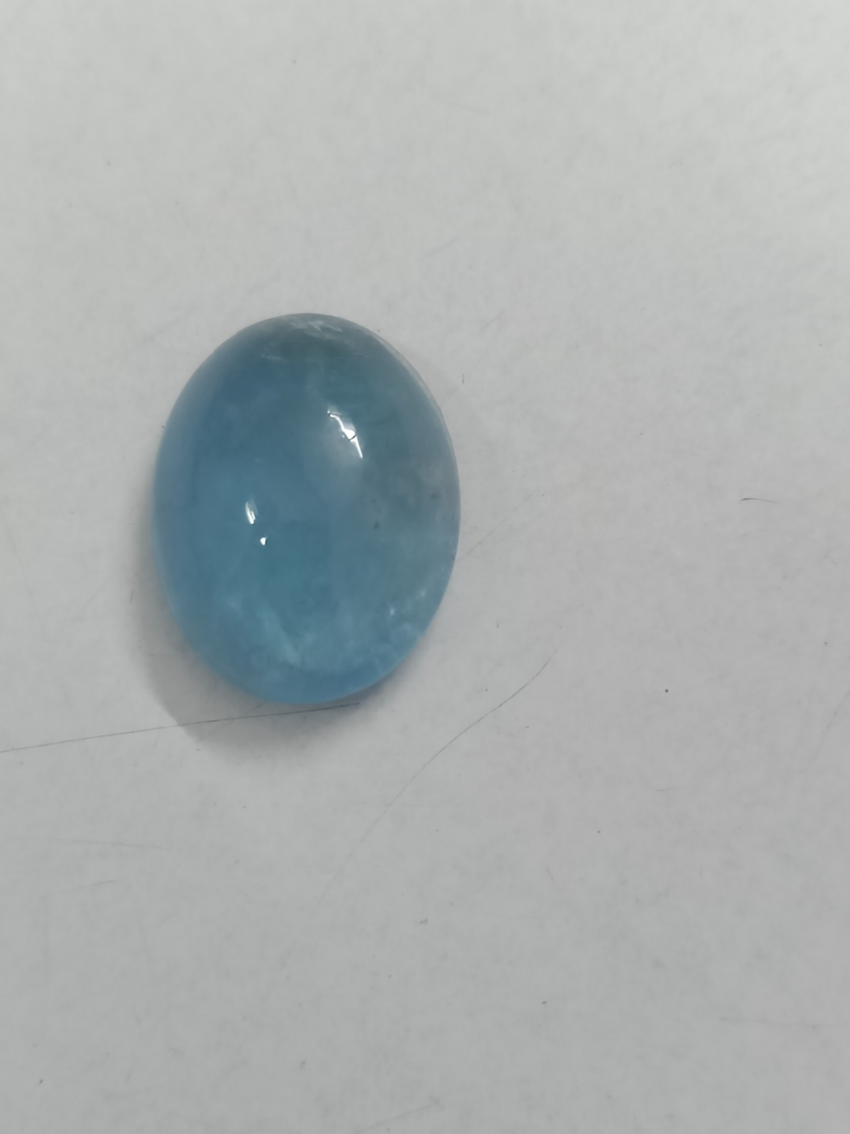 Aquamarine Dark Blue Color Oval Cab 17.5 x 22.5 x 9 MM 24 Ct Natural Gemstone