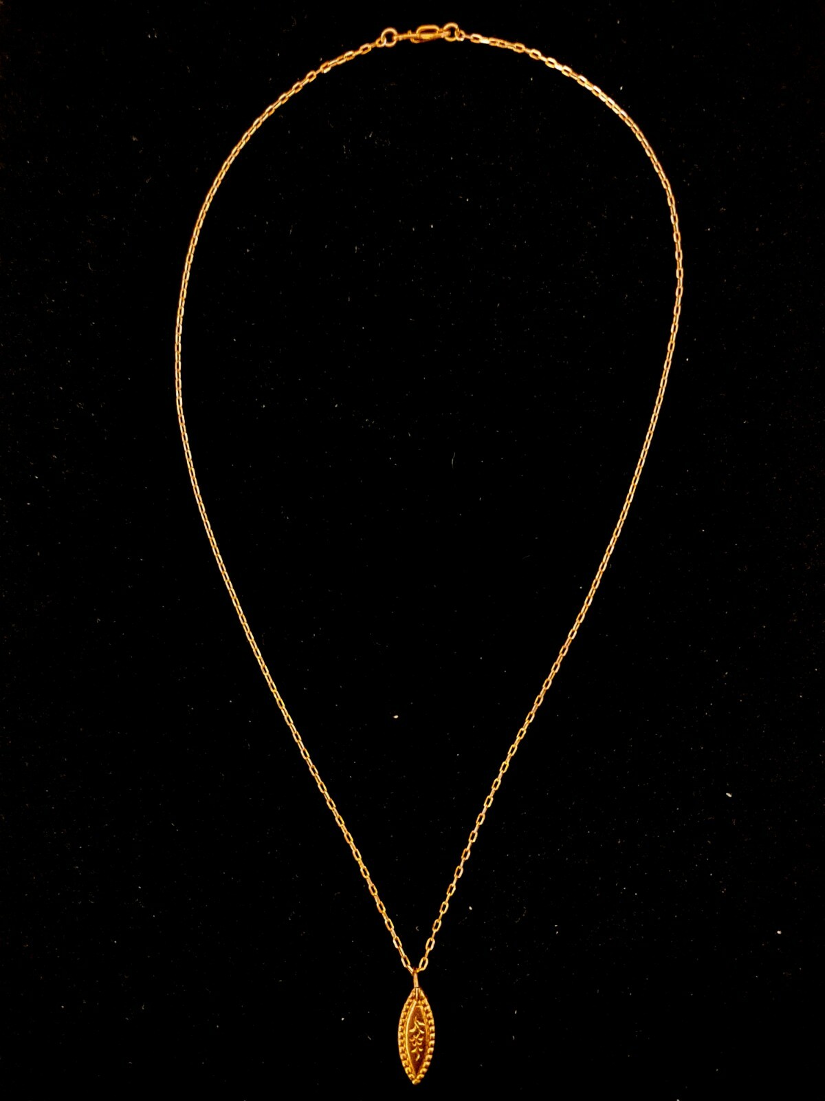 Vintage 1930s Dainty French Die Struck Flower Necklace Gift Idea