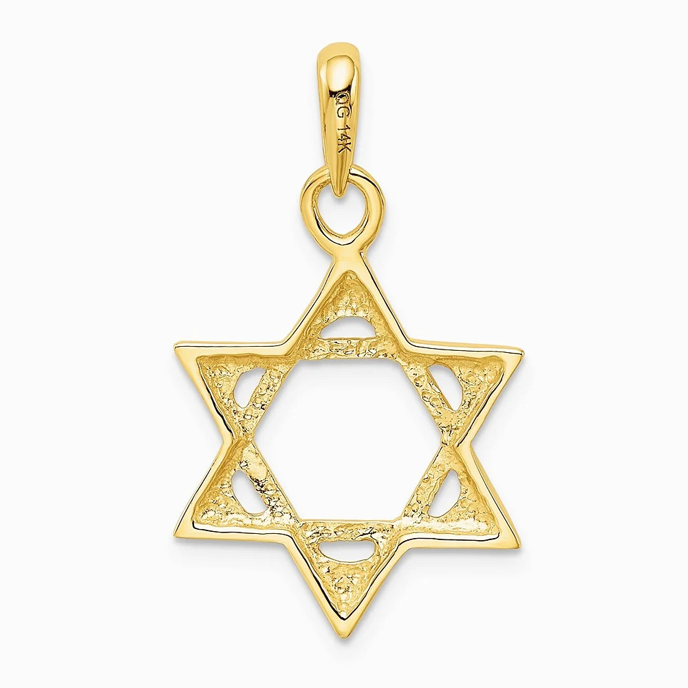 10K / 14K Yellow Gold Star Of David Pendant