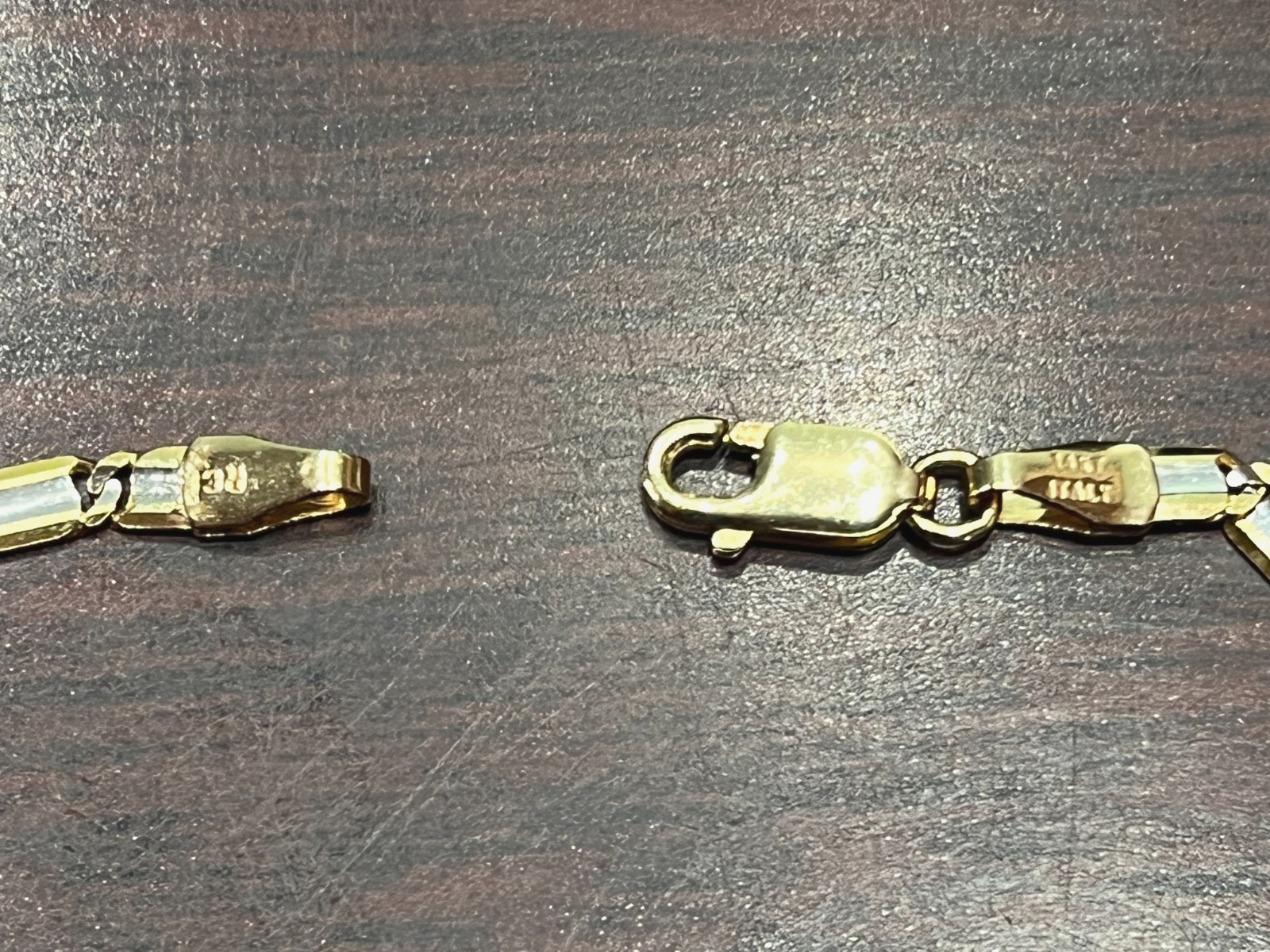 14K Tu-Tone Gold Link Bracelet – 3.4g – 6.75″ Wrist