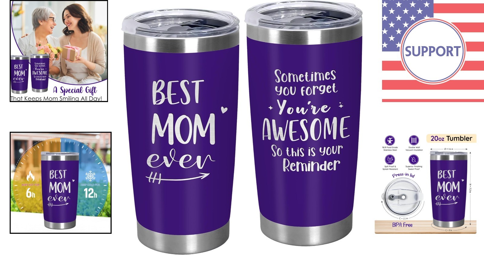 Best Mom Ever 20 oz Stainless Steel Tumbler – Perfect Gift for Any Occasion