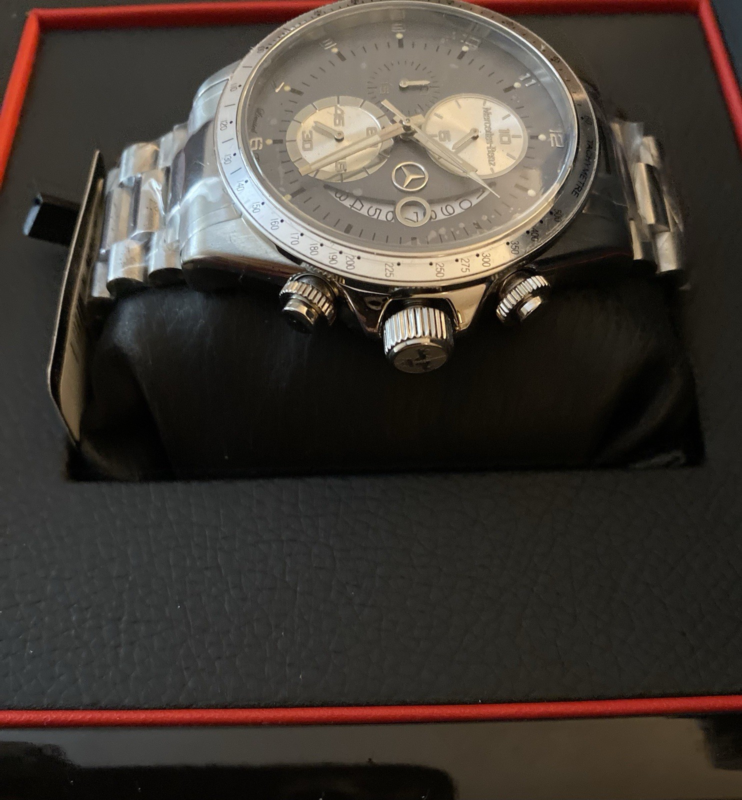 Mercedes-Benz Carrero Chronograph RARE SWISS Watch Ronda Limited Ed Stainless S