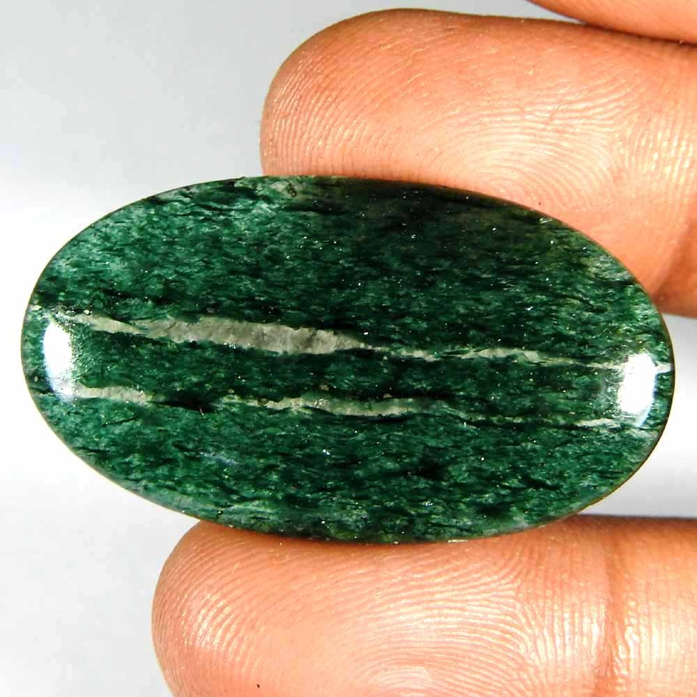 31.45Cts100%Natural Green Aventurine Oval Cabochon Loose Gemstone