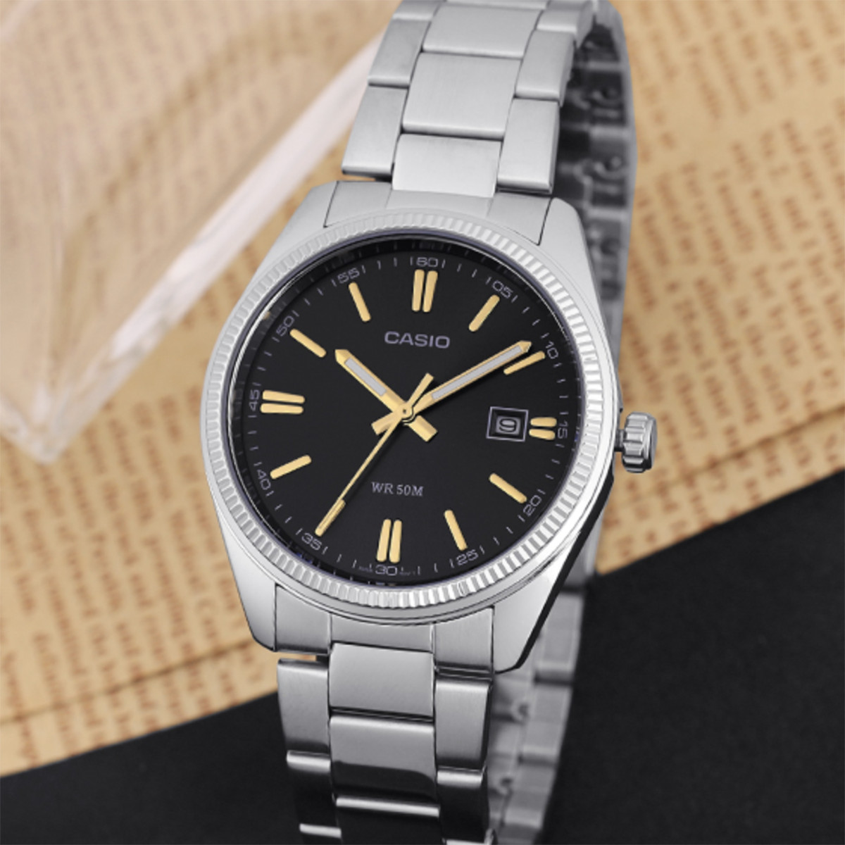 Casio MTP-1302D-1A2VDF Man Metal Band Wrist Watch
