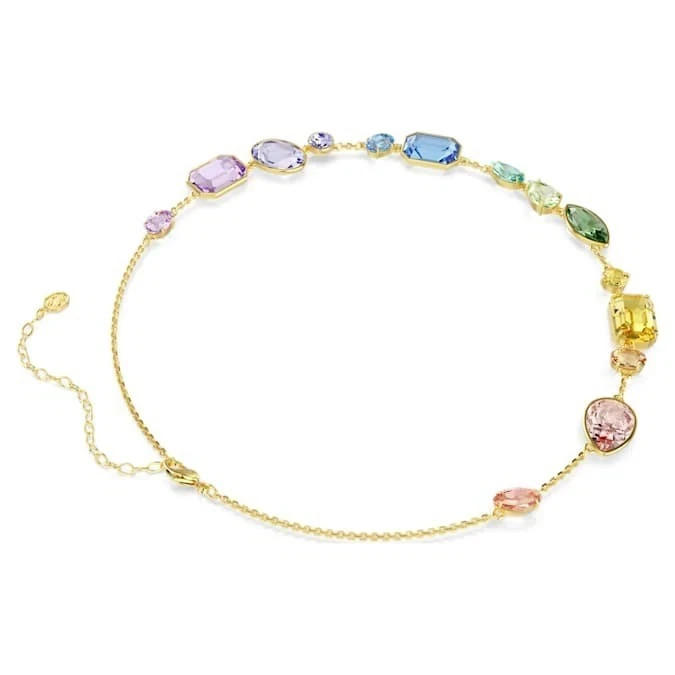 Swarovski Sparkling, gold-plated color Gema necklace NEW!