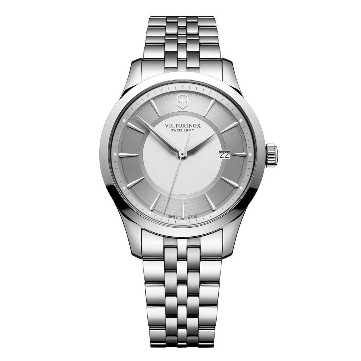 Victorinox Swiss Army 241822 Men’s Alliance Silver Quartz Watch 40mm MSRP $515