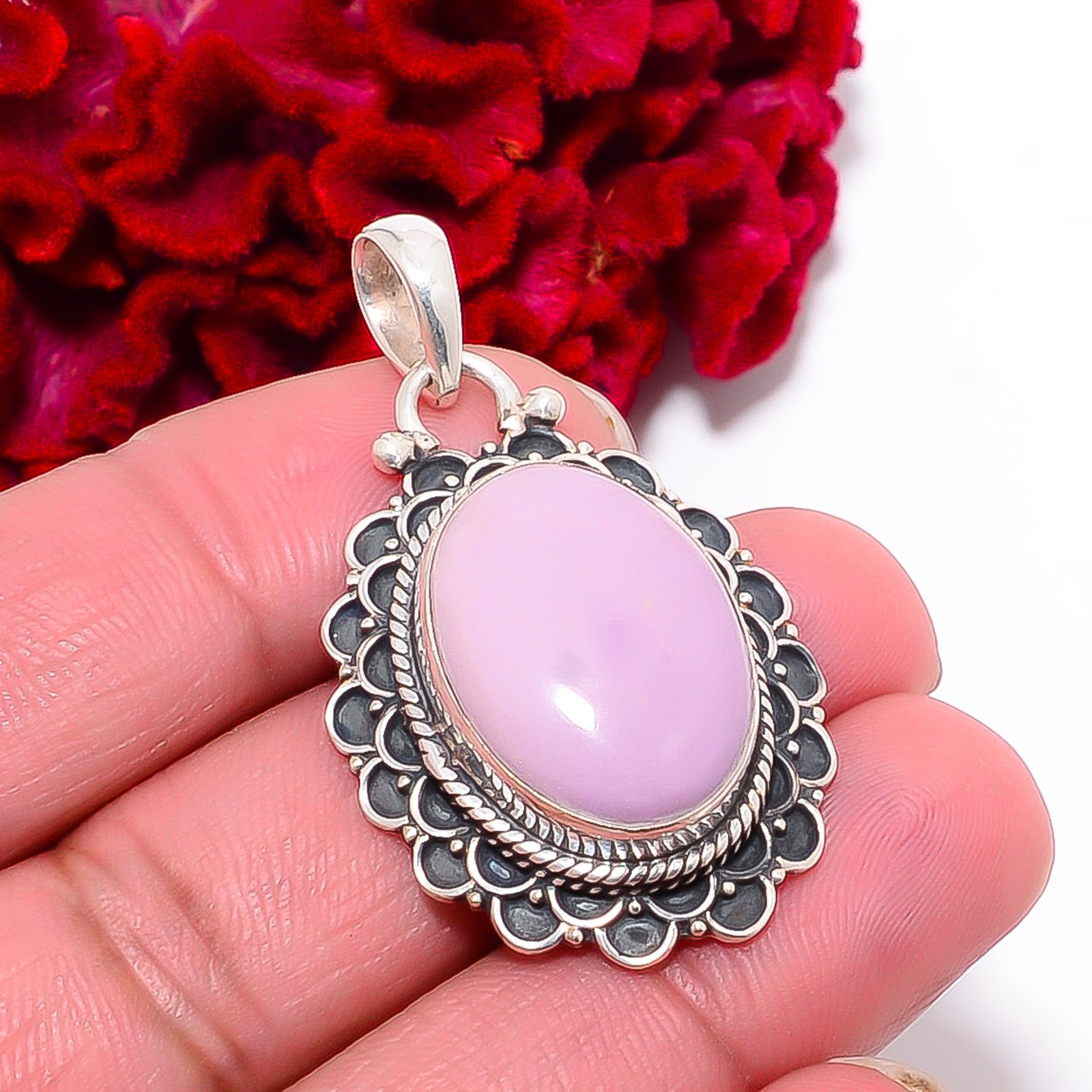 Phosphosiderite – Argentina Handmade 925 Sterling Silver Pendant 1.76″ P99965