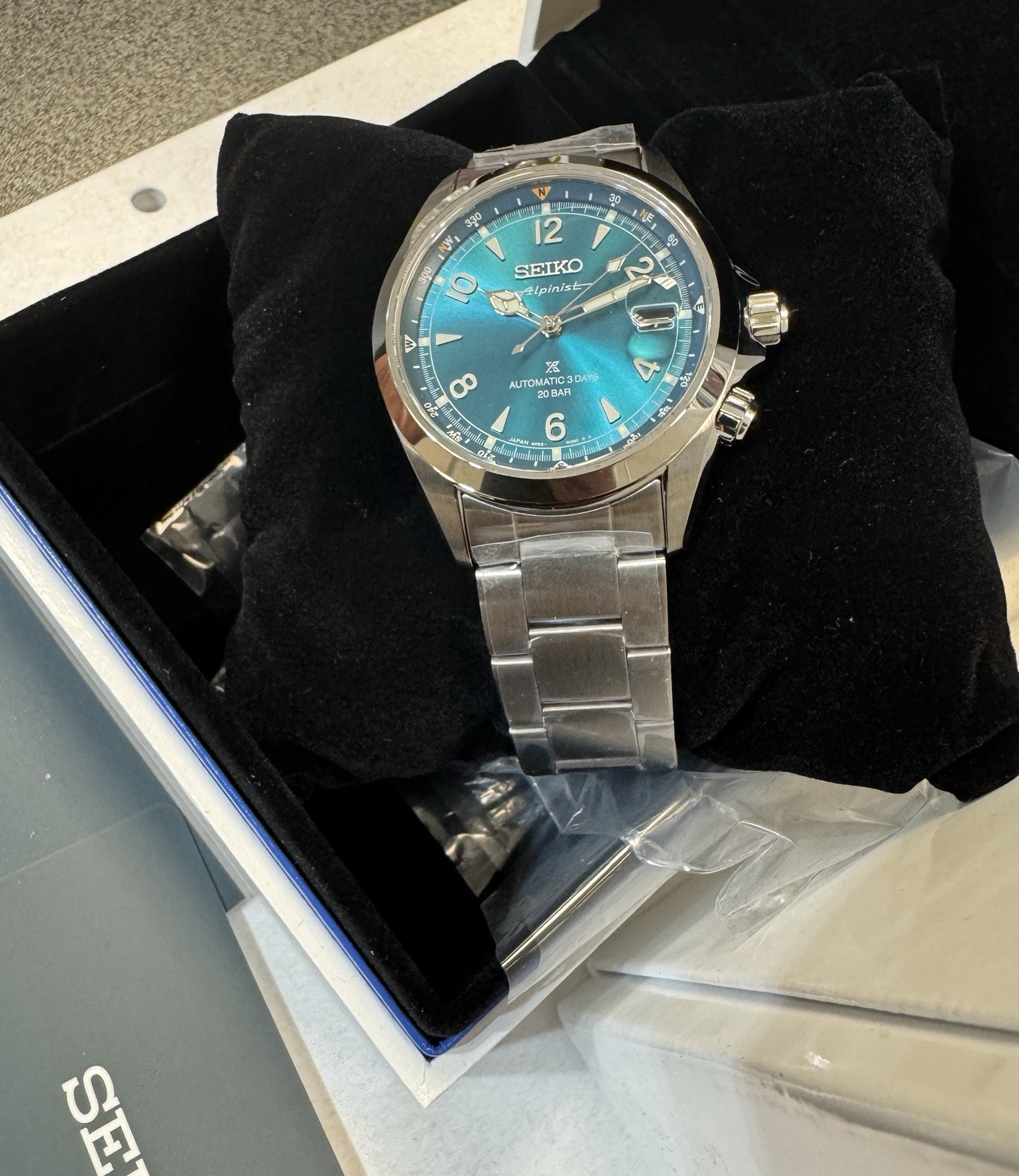 Seiko Prospex Alpinist Teal Dial Steel Bracelet Watch SPB503 New With Tag Japan