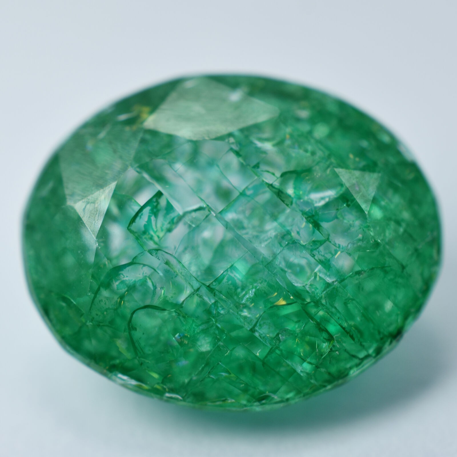 NATURAL Loose Gemstone Green Emerald OVAL Cut 7.15 Ct CERTIFIED Pendant Size
