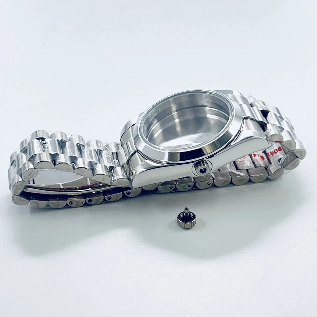 36mm 40mm Stainless Steel Watch Case+Strap Sapphire glass For NH34/35 Eta2824