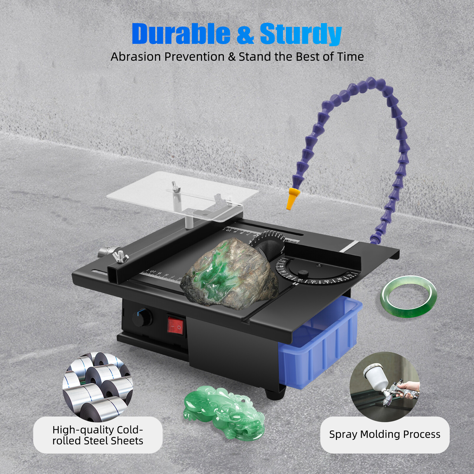 Gem Jewelry Rock Polishing Tool Portable Table Saw Jade Cutting Carving Machine