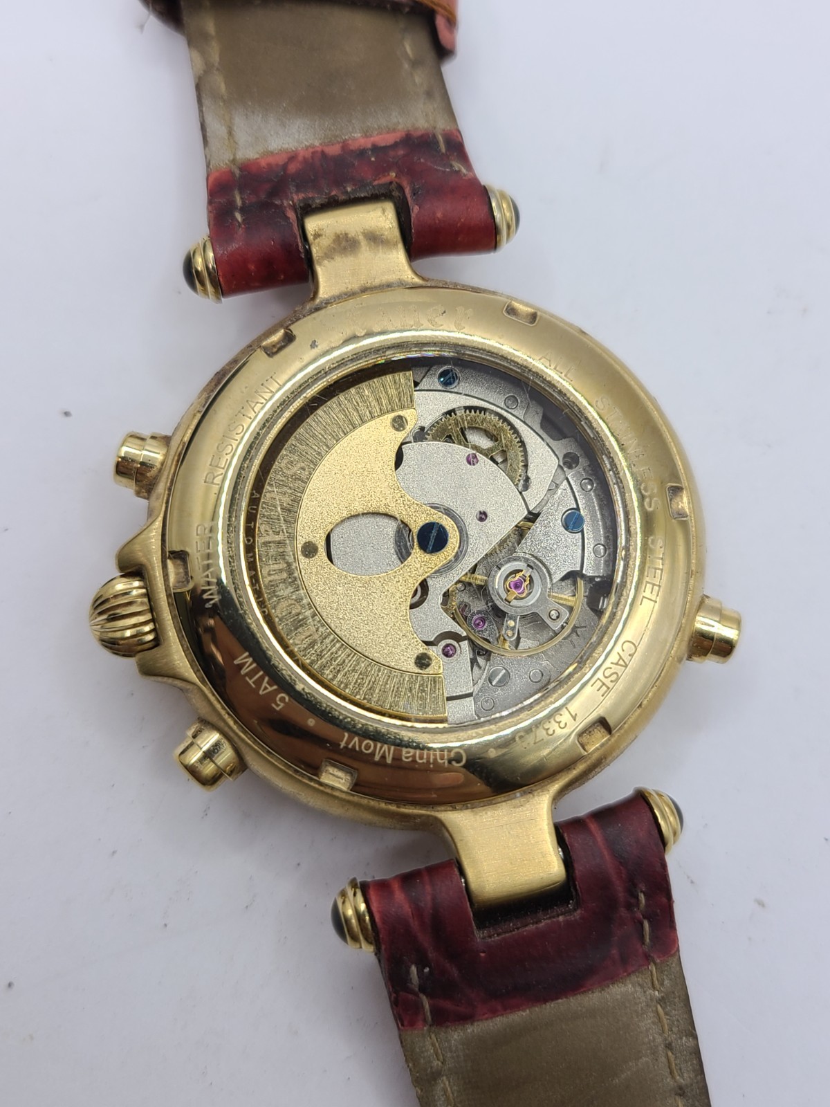 Stauer Graves 33 Automatic Wrist Watch for Men w/ Brown & Black Leather No, 1482