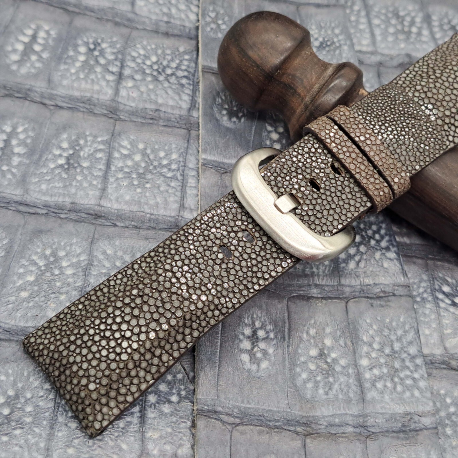28mm/24mm Stingray Leather Watch Band Bespoke Exotic Leather Minimalist Design