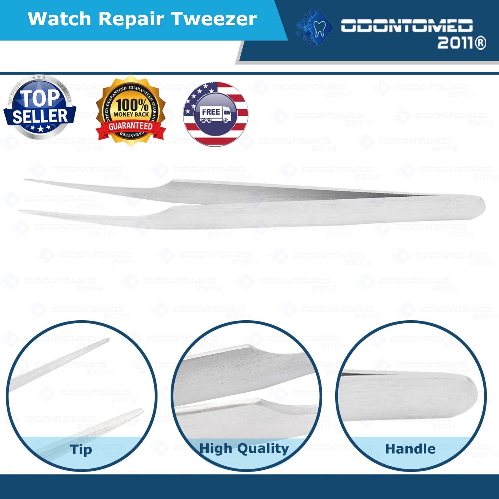 ESD Anti-static Tweezers Set Maintenance Repair Stainless Steel Tool ODM