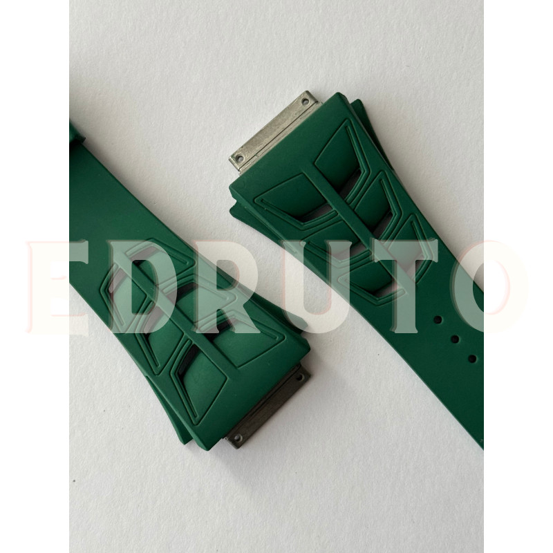Replacement Green FKM Rubber Watch Strap For Richard Mille RM030 35-02 /03