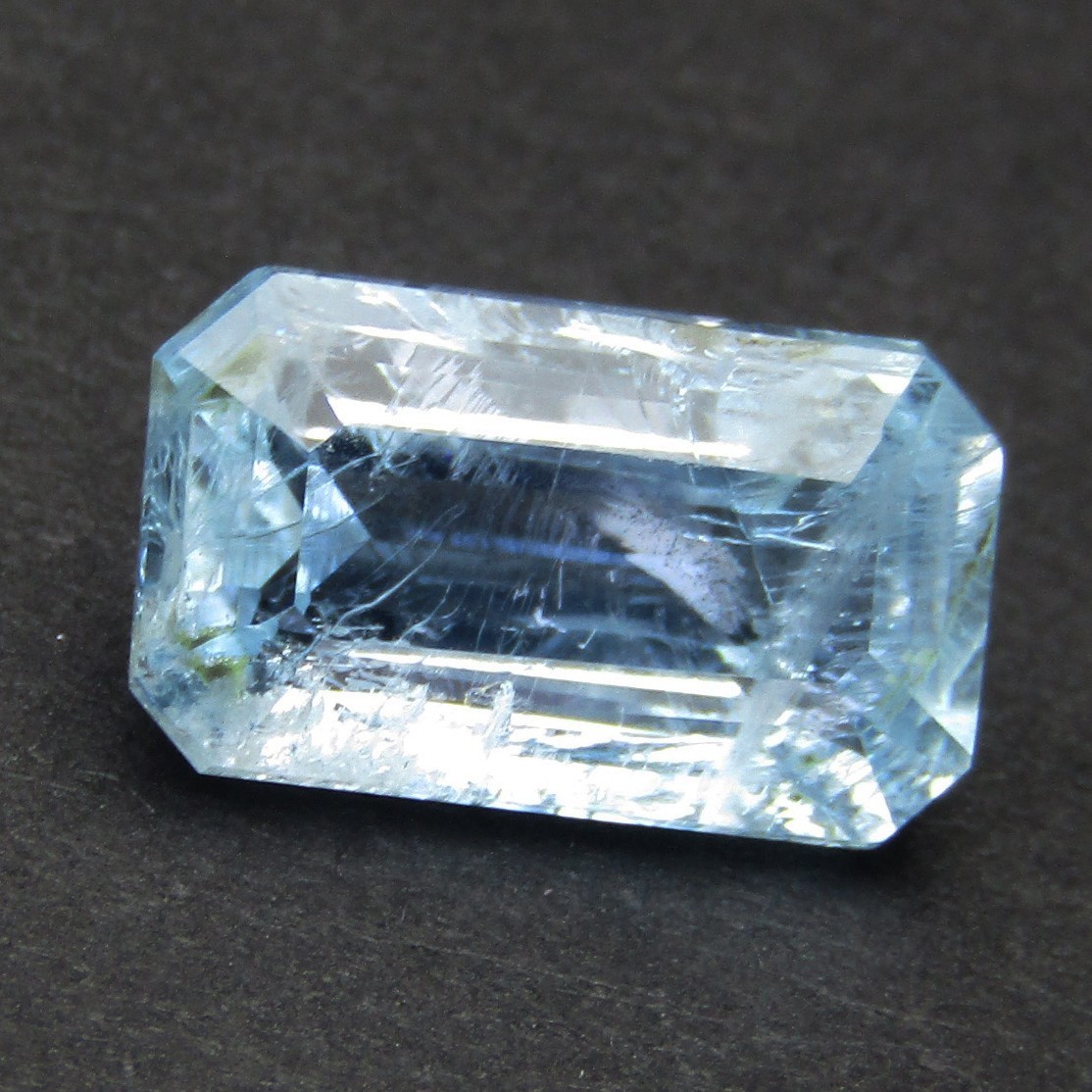 2.88Cts Natural Unheated Aquamarine 11.5×6.7×5.1mm Emerald Cut Brazil Gemstone