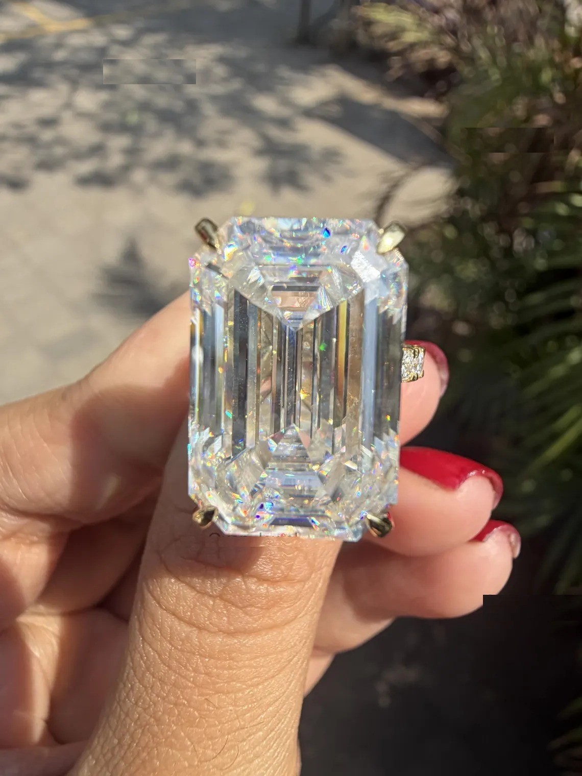 HUGE & RARE 68 Ct Certified Treated Off White Diamond Solitaire Ring, 925 Silver