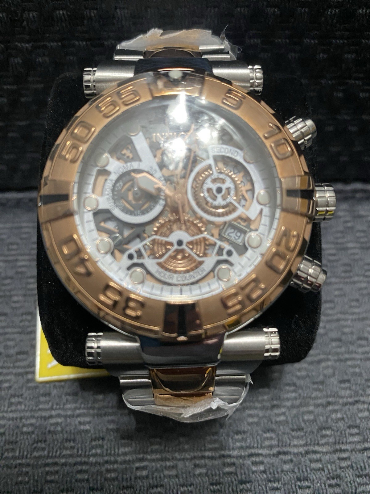 Invicta 47mm Subaqua Noma I Silver & Rose Gold Z60 Quartz LE Watch,Model#33365