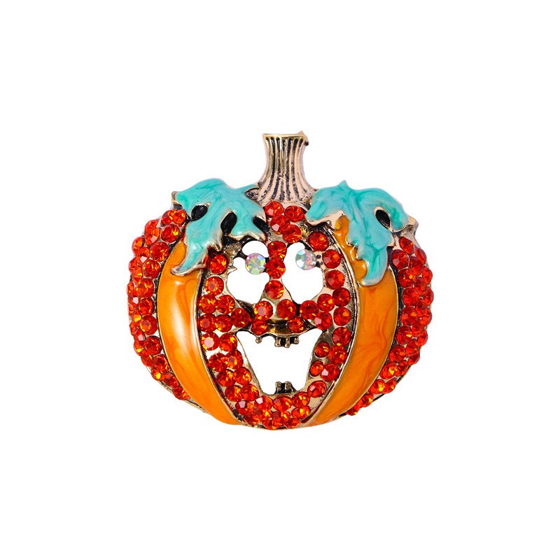Fashion Halloween Pumpkin Brooches Pins For Women Men Enamel Badges Corsage