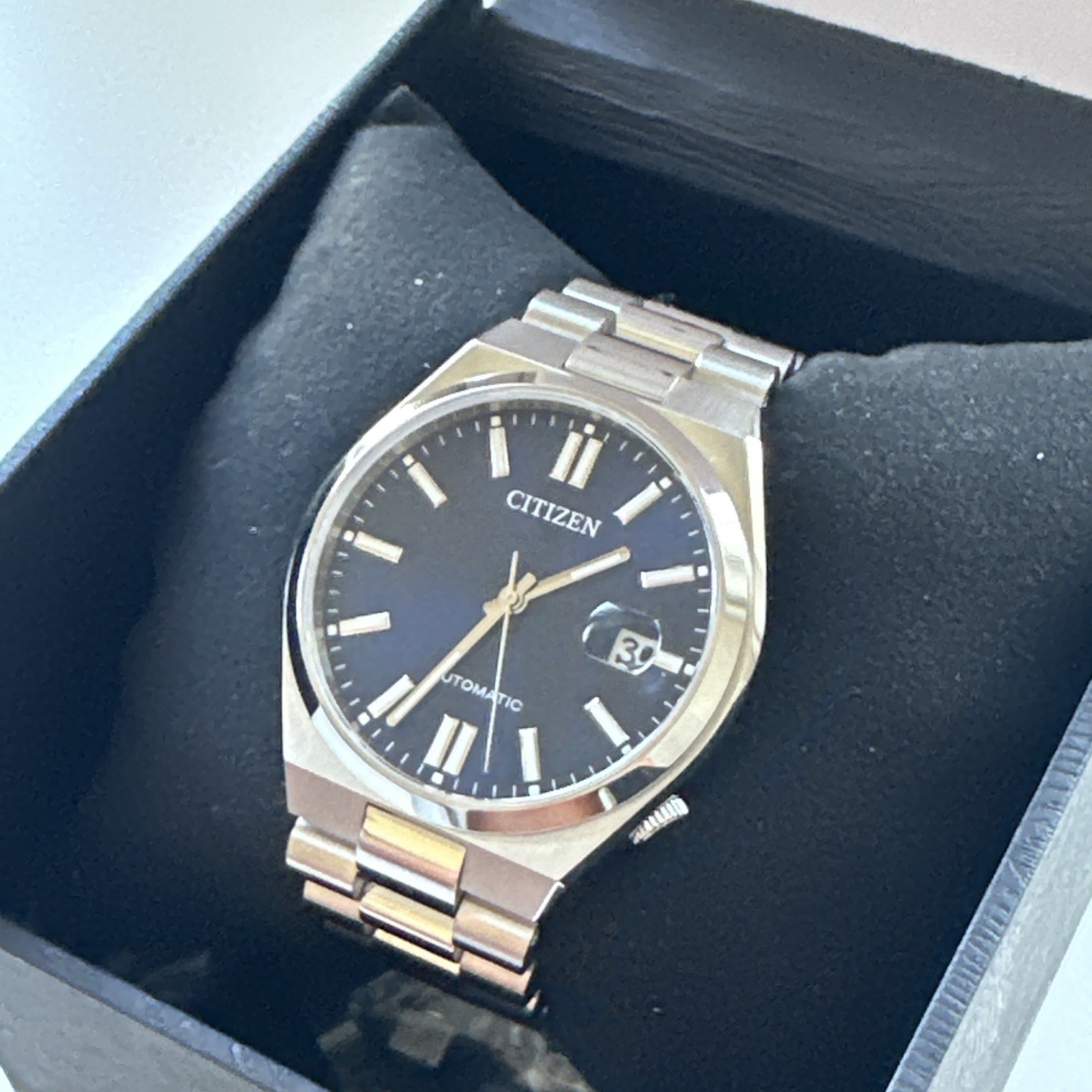 Citizen Unisex’s Tsuyosa Date Window Silver Automatic Watch 37MM NJ0200-50M