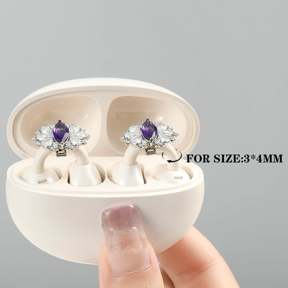 Butterfly Rhinestone Earbud Accessories for Clip-On Open-Ear Earbuds