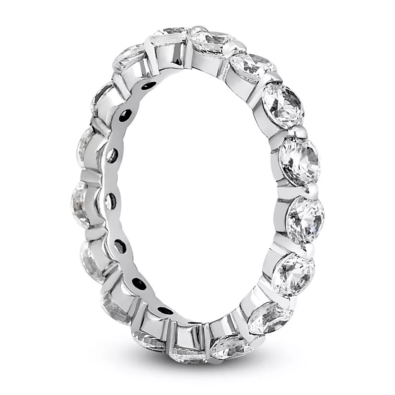 Eternity Wedding Ring Classic Solid 14K Gold 2.75 CT Round Natural Diamond G SI1