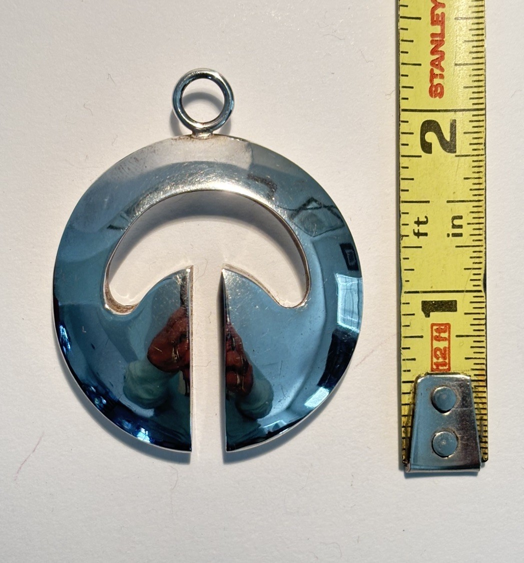 Vintage Linglingo From Philippines Silver W Patina 2” Pendant Charms Jewelry
