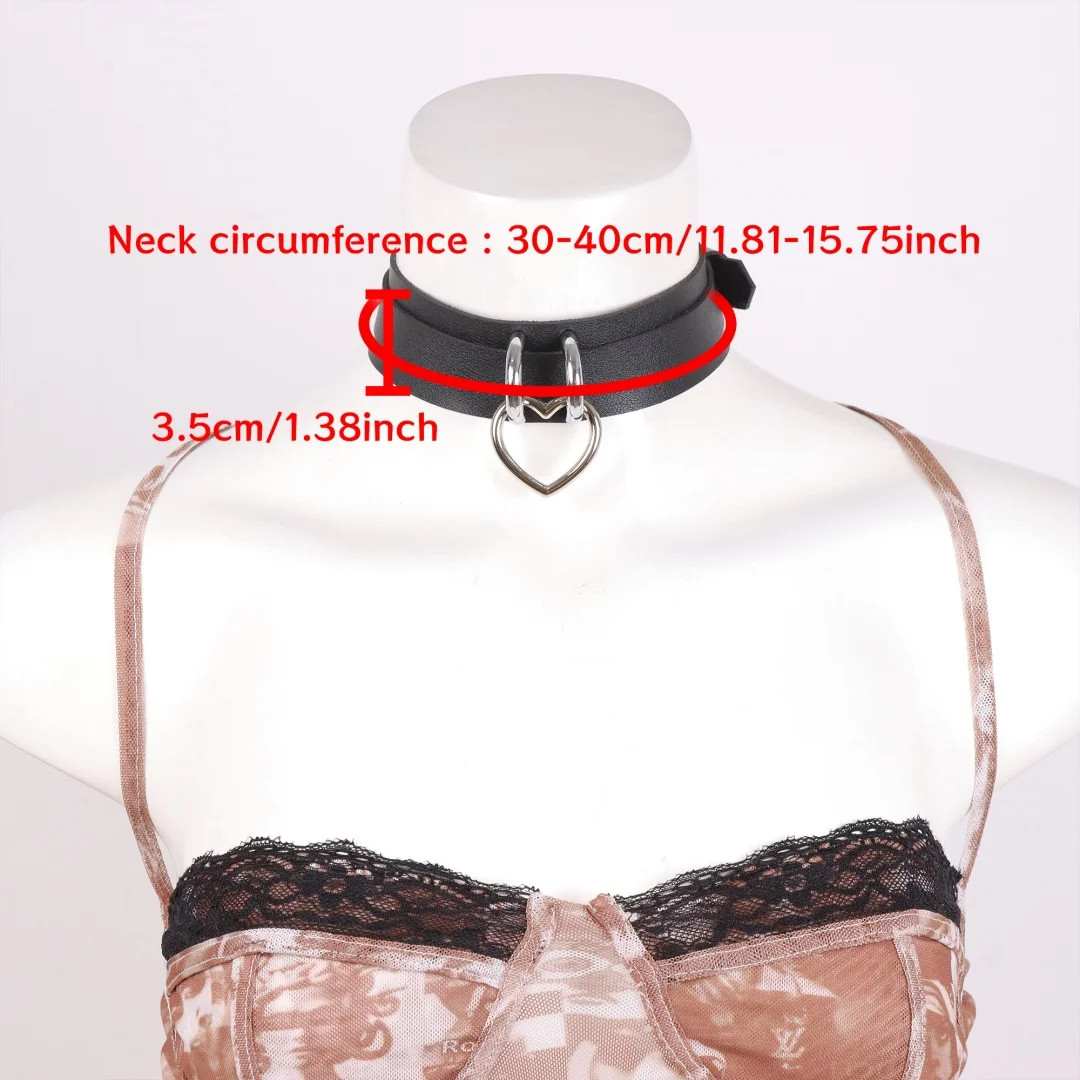 Punk Spike Metal Collar Girls Leather Choker Necklace for Women Gothic Belt