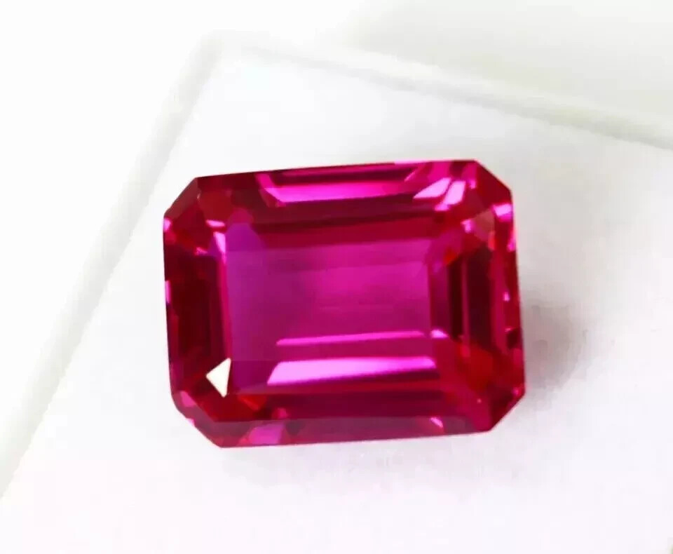 Natural 30 Ct Pink Sapphire Emerald Cut Ceylon Certified Loose Rare Gemstone