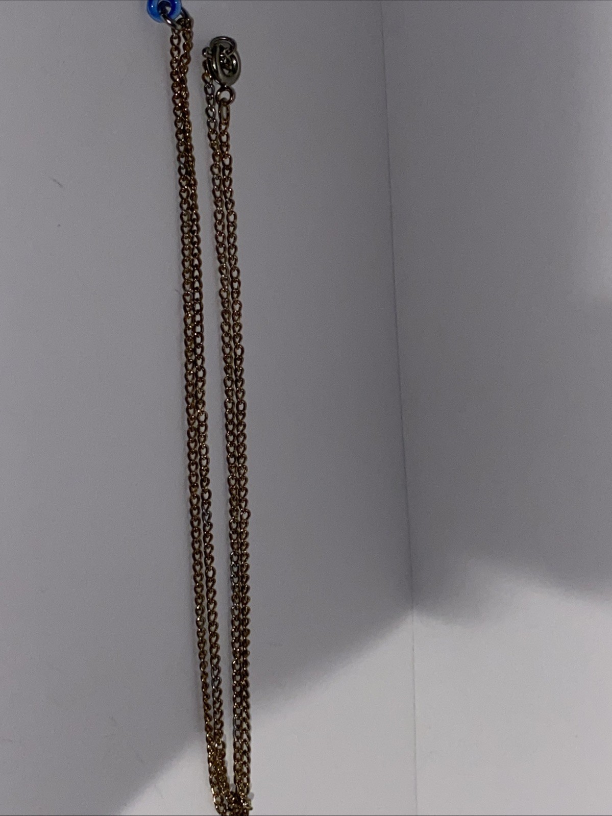 Vintage PAC Man Video Game Blue Ghost Necklace