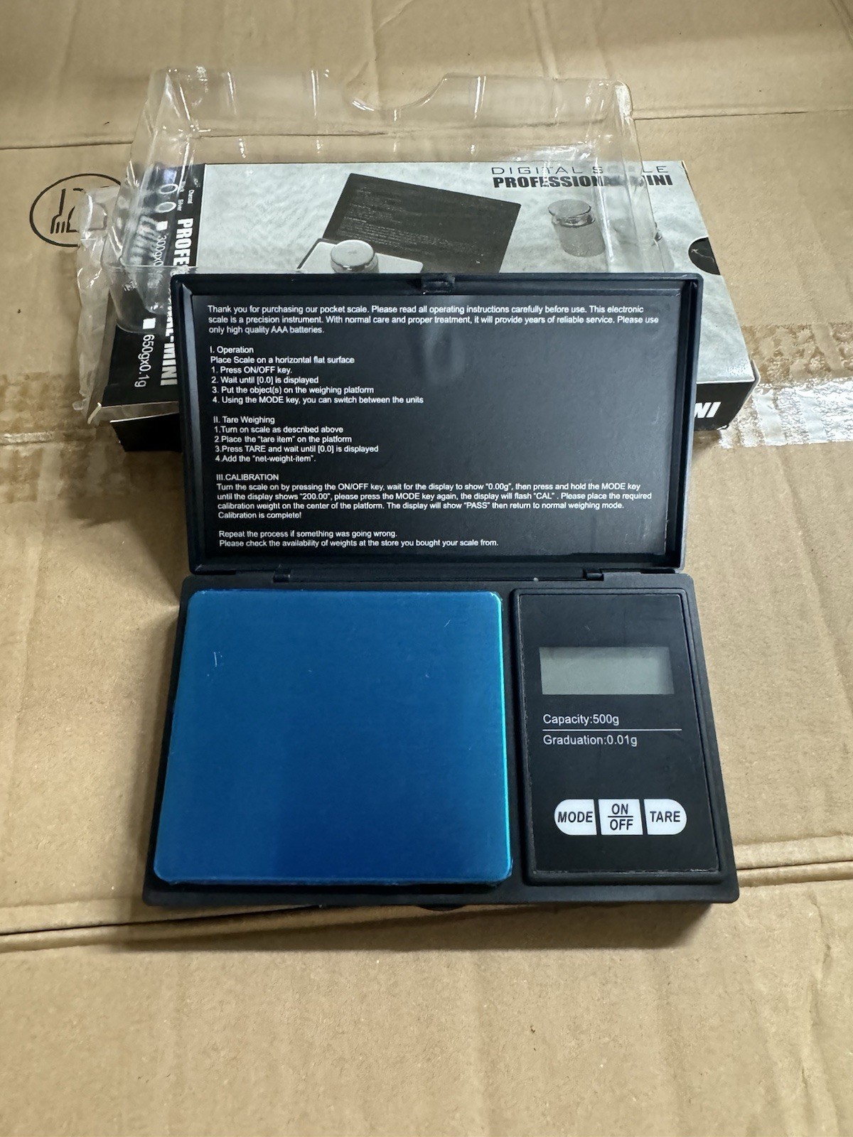 Digital Scale 500g x 0.01g Jewelry Gold Silver Coin Gram Pocket Size US SELLER