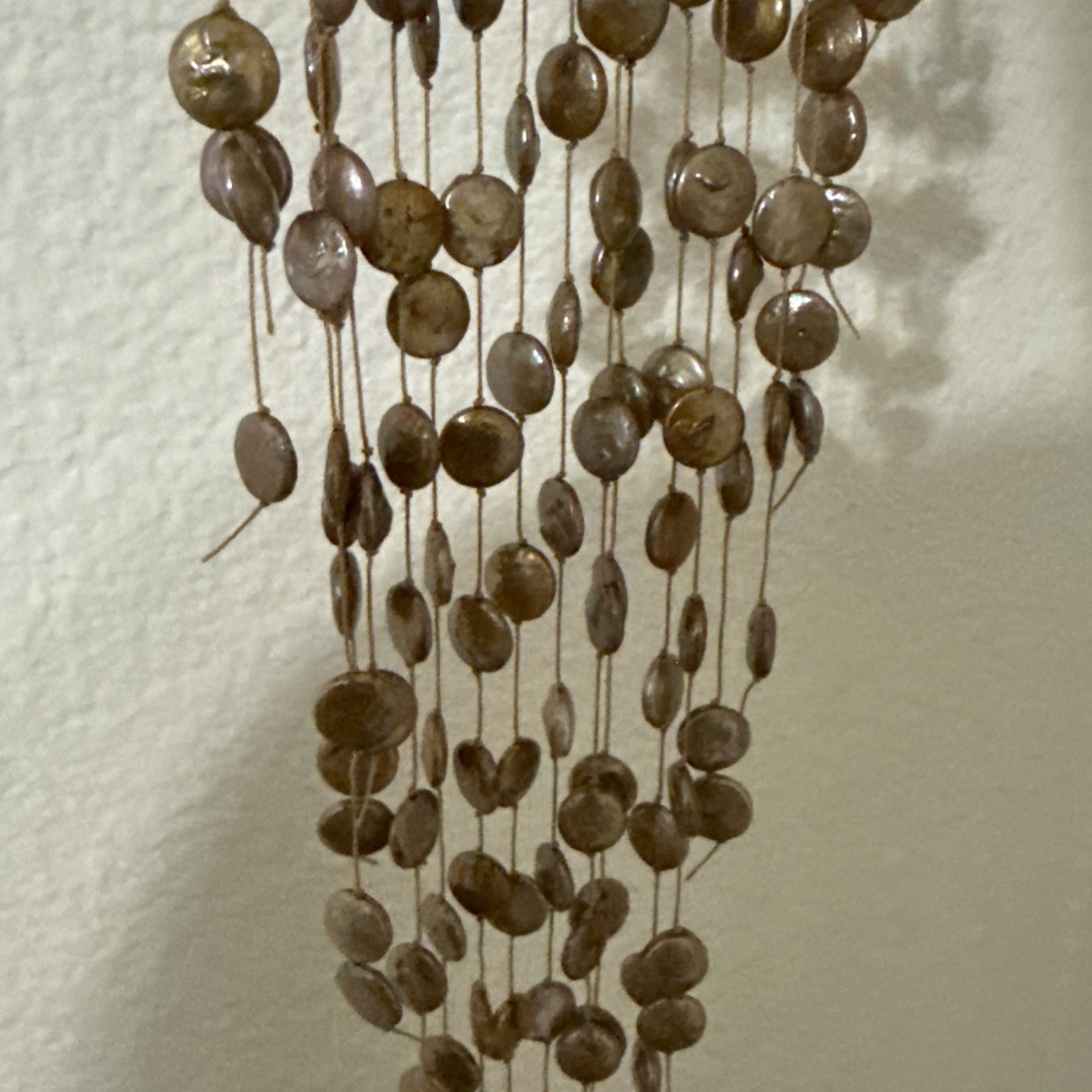 Simon Alcantara Original Gold Dipped 190 Pearls Shell Necklace Rare Chest Piece