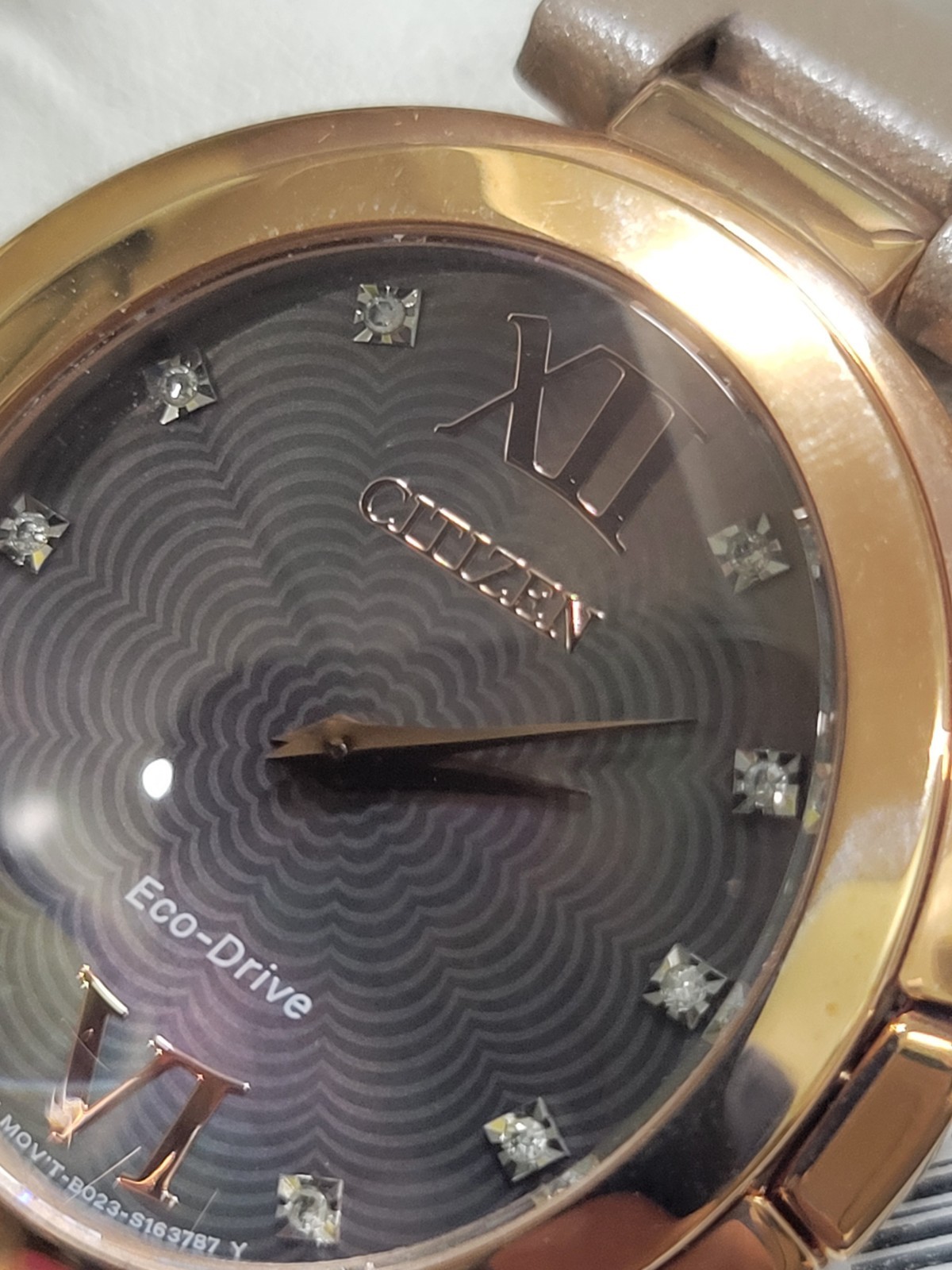 Citizen Capella EX1513-00Y 34mm Pink Gold-Tone Stainless Steel Case with…