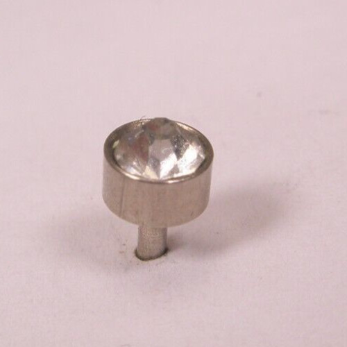 3.5mm Solitaire White Rhinestone Vintage Tie Tack Lapel Pin r82