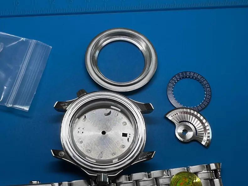For DIY 40mm Watch Steel Case kit For 8215 movement