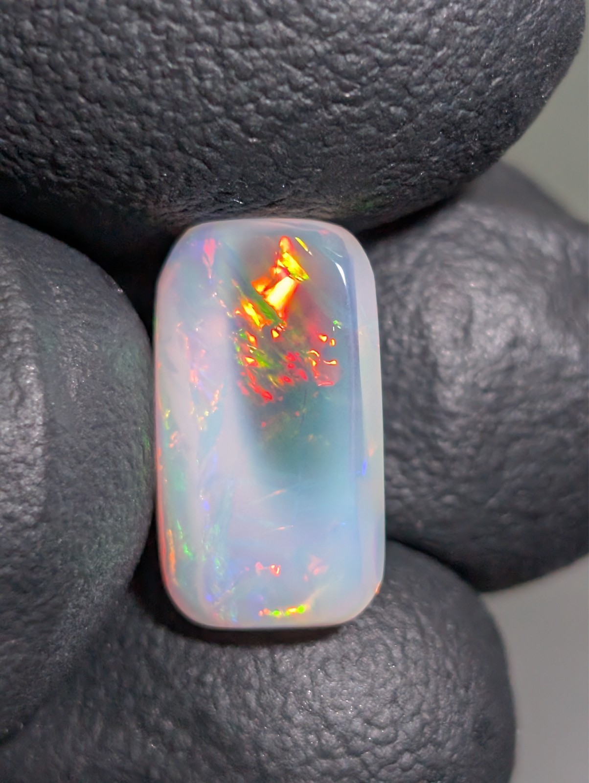 2.1ct Chaff Pattern Ethiopian Welo Opal Rectangle Cabochon