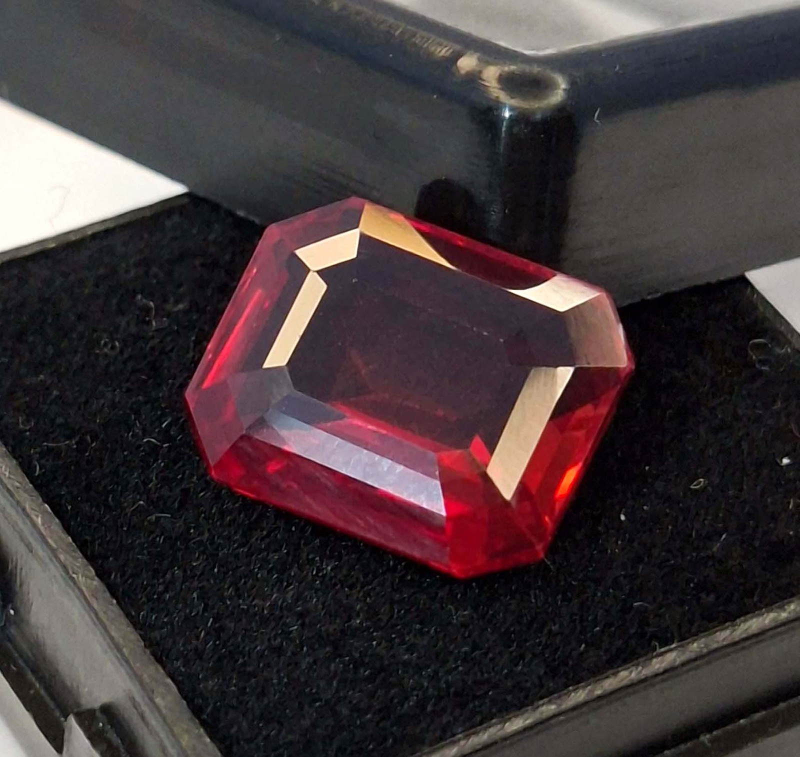 Hessonite Garnet Emerald Cut 8-10 Ct Natural Certified Loose Gemstone RK389