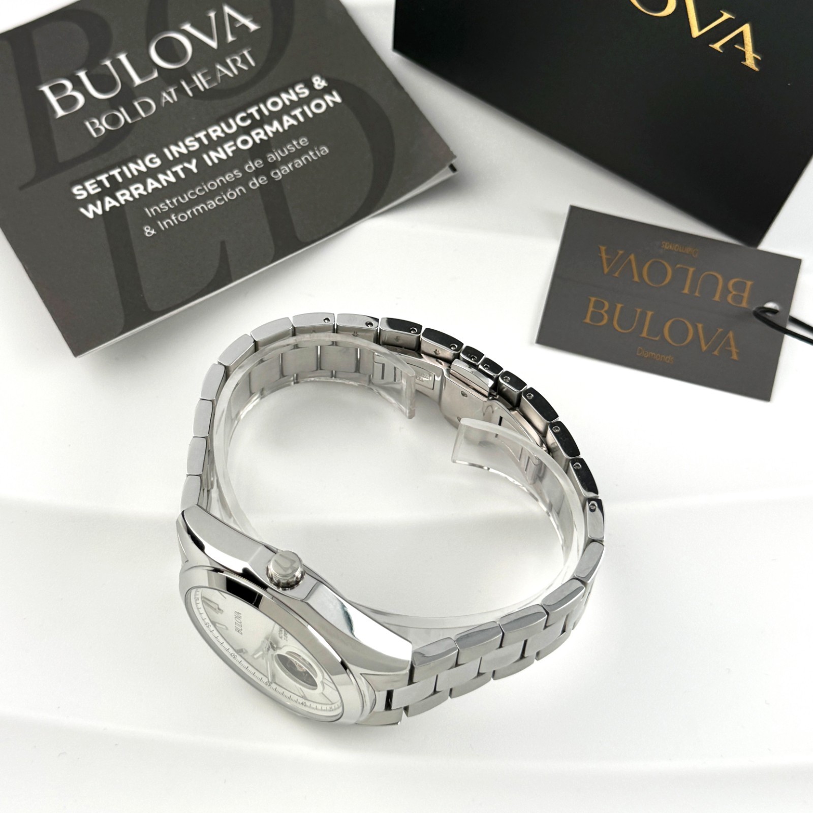 Bulova Men’s New 96A274 Surveyor Classic Automatic Watch Silver Tone Dial 42mm