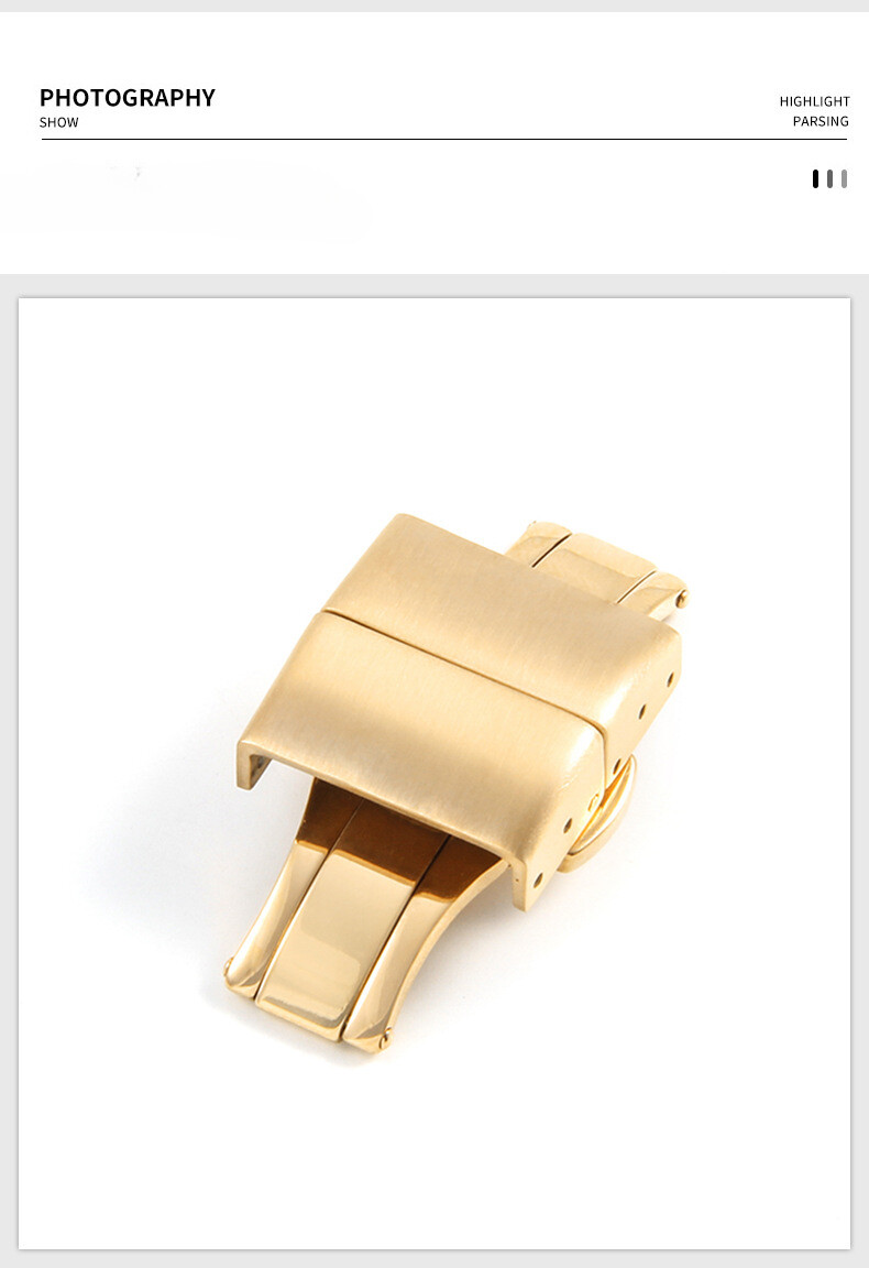 premium Butterfly Clasp Premium 316 Stainless Steel Leather Watch Buckle 18 20mm