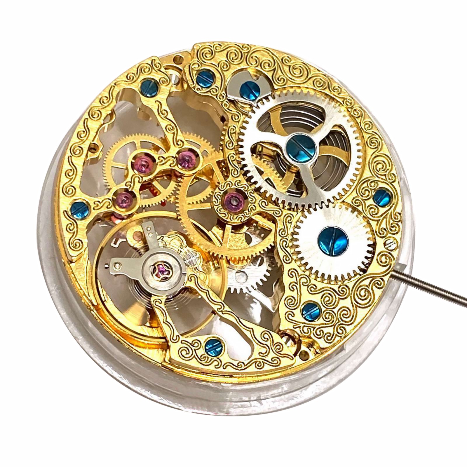 36.6mm 17-Jewel Vintage Hollow Skeleton Mechanical 6497 ST3600 Movement Handwind