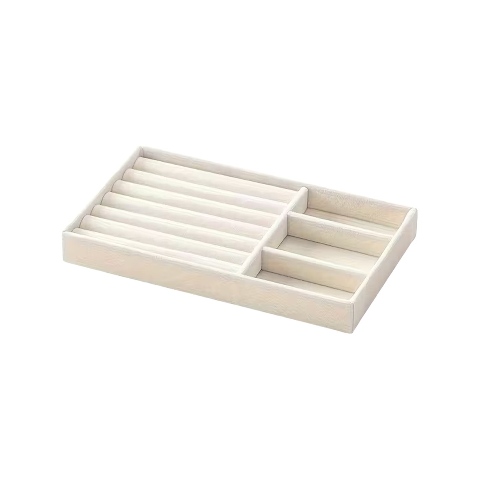 4Pc Jewelry Tray Set Drawer Organizer Stackable Ring Necklace Box