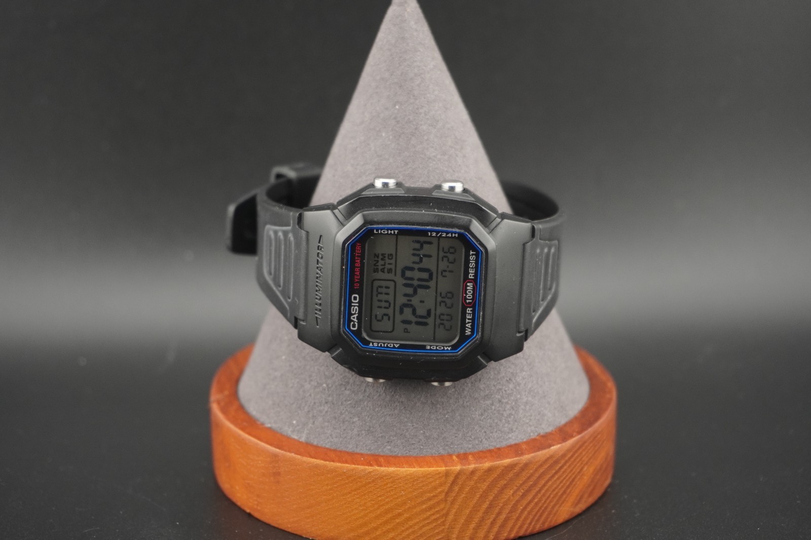 Watch (USED) Casio W800H-1AV, 10 Year Battery,Chronograph Resin Watch, 100 Meter