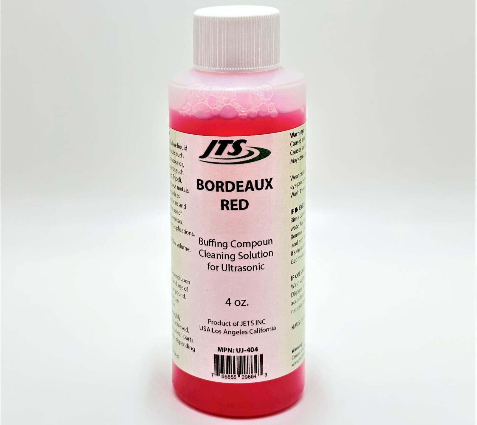 Jewelry Ultrasonic Cleaning Solution Bordeaux Red 4 oz. Buffing Compound Remover