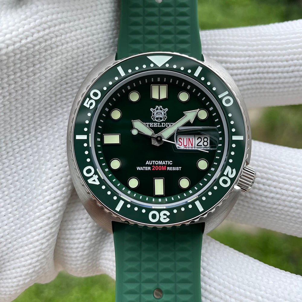 STEELDIVE SD1972 Mens 45mm 200M Automatic Dive Watch NH36 Steel
